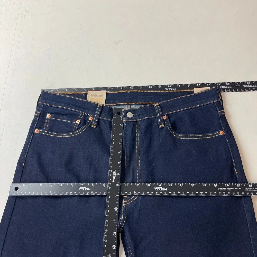 Levis 513 Jeans Mens 36x30 Blue Slim Straight Dark Wash Denim Preppy Grunge